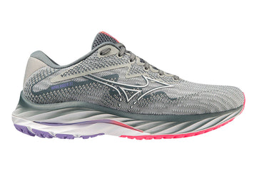 Mizuno Wave Rider 27 B Pearl Blue/White/High-Vis Pink Womens #color_grey-multi-pinks-purples